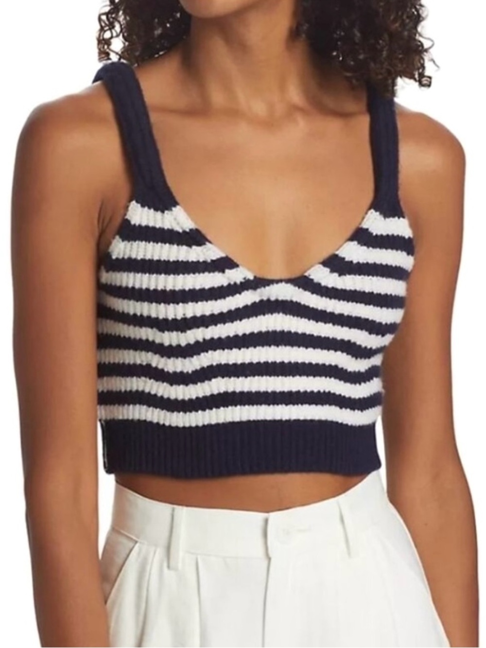 NEW SIMKHAI STRIPED KNIT CROP TOP